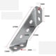 thumbnail image 2 of Soporte de esquina fijo de tres lados multifuncional de acero inoxidable para gabinete, soporte de tablero de capa colgante con ángulo colgante trapezoidal, conector para muebles Akmoler, 2 of 8