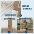 thumbnail image 3 of Gaderth 4x6FT Wooden Greenhouses with Roof Vent, Wooden Walk-in Green House with Cedar Frame, Greenhouse Kit with 6MM Thick Polycarbonate Panel, 3 of 7