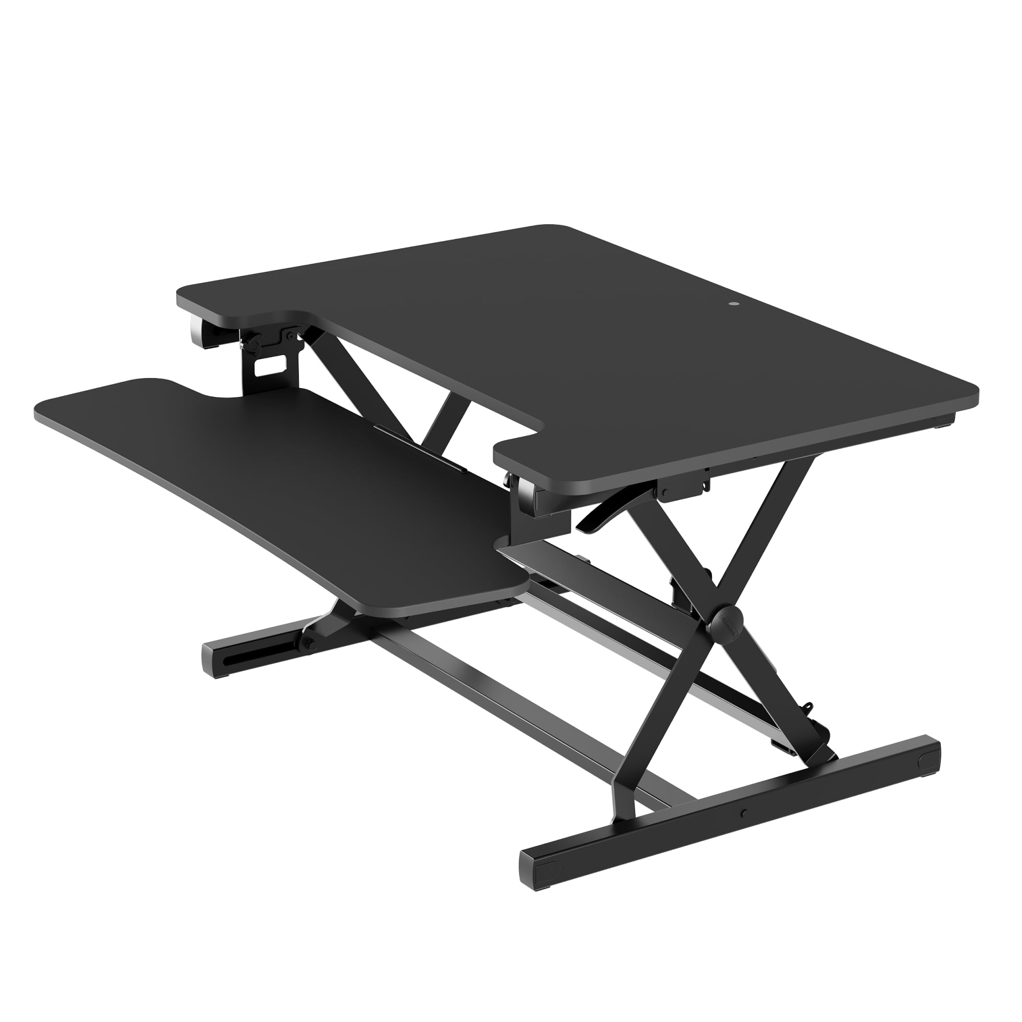 FLEXISPOT 35“ Height Adjustable Stand Up Desk Converter,  Height Adjustable Sit to Stand Riser, Dual Monitor and Laptop Workstation with Keyboard Tray, Black