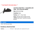 thumbnail image 2 of Left Driver Side Mirror - Compatible with 2008 - 2012 Chevy Malibu 2009 2010 2011, 2 of 2
