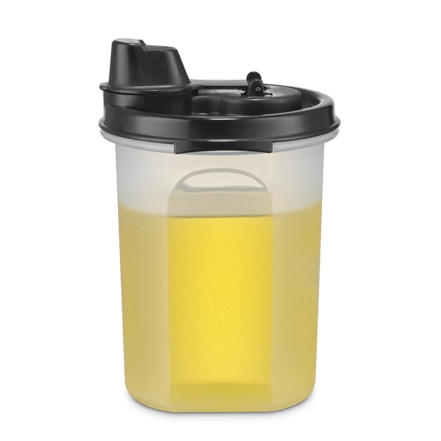 Dispensador de aceite y vinagre Signora Ware - Botellas de 443 ml (15 oz) para vinagre balsámico, salsa de soja - Botellas para aderezos de ensalada con boquilla de fácil vertido - Envases de plástico
