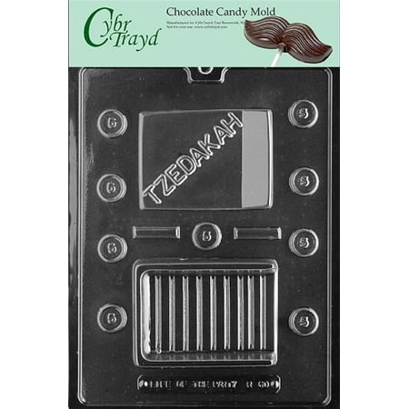World Tzedakah Box (Cybrtrayd R060 Tzedakah Box Chocolate Candy Mold with Exclusive Cybrtrayd Copyrighted Chocolate Molding Instructions plus Optional Candy Packaging)