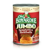 Chef Boyardee Jumbo Spaghetti and Meatballs in Hearty Tomato Sauce, Ready-to-Eat Meal, 14.5 oz. Can