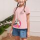 thumbnail image 4 of Gibobby Blusas Elegantes Mamá, la camisa para niños pequeños, niñas, último nervio, regalo del día de las madres, camisa de moda sólida para niños, camiseta para niños （Rosa， 3-4 Años), 4 of 5