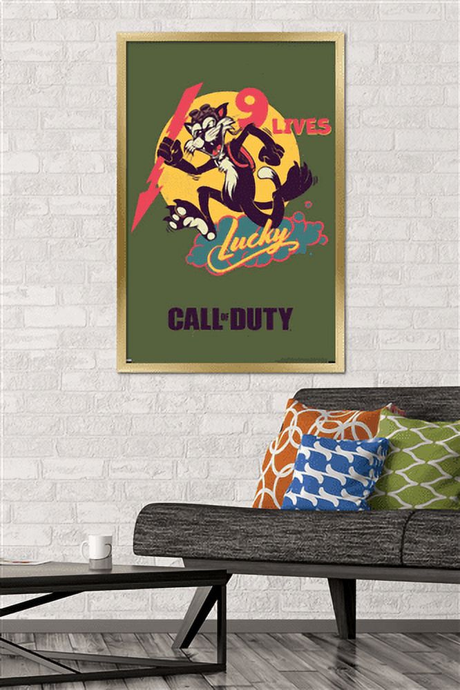 Call of Duty: Vanguard - 9 Lives Wall Poster, 22.375" x 34", Framed