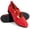 Red, variant on Qaltryn Criss-Cross Elastic Strap Mary Jane Flats for Women Low Wedge Casual Flats Shoes Ballet Style Slip On Dress Shoes for Dance Daily Office