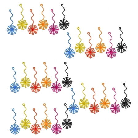 BESTSKY 30Pcs Sticky Spider Webs Halloween Party Decorations for Kids Stretchy Cobweb Toys for Classroom Prizes Goodie Bags Stuffers