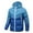 Blue, variant on Mens Quilted Puffer Jacket Color Block Thickened Winter Long Sleeve Hooded Coats Warm Padded Outwear Tops with Pocket