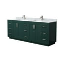 thumbnail image 6 of Wyndham Collection Miranda 84" Metal & Wood Double Bathroom Vanity in Blue/Black, 6 of 7