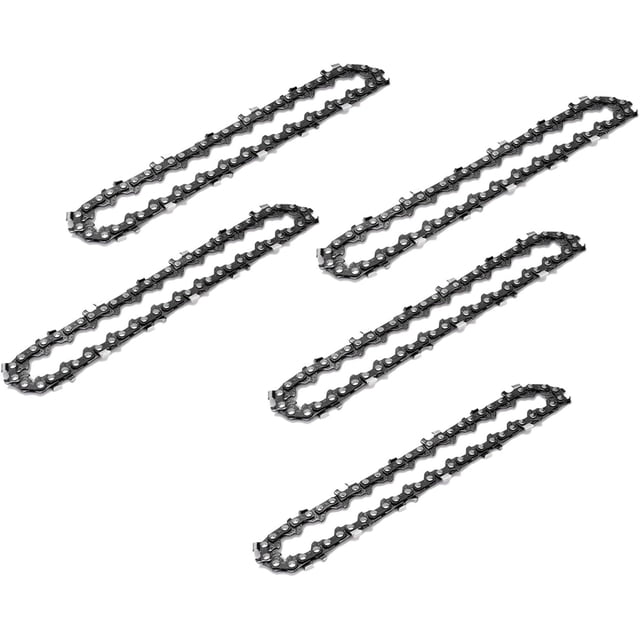 SVKBJROY 5 Pieces 8 Inch Chainsaw Chain, Chainsaw Chain with Grinding Wheel Guide 45 Drive Links, Chainsaw Chains for Cutting Wood Tree Branches Pruning