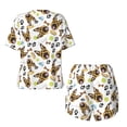 thumbnail image 5 of Qekee German Shepherd Dog Women's Pajama Set Short Sleeve Sleepwear Summer Home Wear with Pockets Soft Short Sleeve Shirt - German Shepherd Dog, 5 of 9
