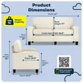 thumbnail image 2 of Serta Palisades 61" Track Arm Sofa Loveseat with Removable Covers Buckwheat, 2 of 16