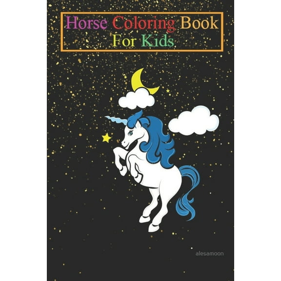 Horse Coloring Book For Kids : unicorn, horse, fairy tale, stars, Animal Coloring Book - For Kids Aged 3-8 (Fun Activities Books) (Paperback)