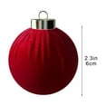 thumbnail image 3 of Rapeiae 1pcs Christmas Balls Flocked Christmas Tree 2.4inch Ornaments Plastic Balls Xmas Hanging Ornaments Decoration, 3 of 5