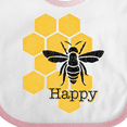 thumbnail image 4 of Inktastic Honeycomb Bee Happy Boys or Girls Baby Bib, 4 of 4