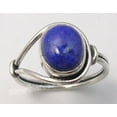 thumbnail image 3 of 925 Solid Silver Collectible Lapis Lazuli Urban Style Ring Size 7.5 Traditional, 3 of 3