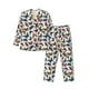 thumbnail image 1 of Balery Cute Butterfly Pijama para Hombre de Dos Piezas con Manga Larga, Conjunto de Dormir y Descanso Suave con Bolsillos-Large, 1 of 7