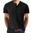 thumbnail image 1 of H Camisa Henley Raglán De Manga Corta Para Hombre,, 1 of 2