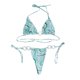 thumbnail image 4 of Gibobby Conjunto de Bañador Sexy Sexy Impreso Traje de baño Up Fabric Bikini Loop Split Doble Enlace de mujer Trajes de baño Tankinis Set(Verde,M), 4 of 5
