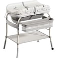 thumbnail image 1 of Cambiador para Bebe, Ajustable en 4 Alturas, Estación de Cambio de Pañales Impermeable Plegable, Bañera para Bebé con Termómetro, Canasta de Almacenamiento, 360°Ruedas, 85 * 54 * 93cm, 1 of 9