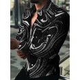thumbnail image 1 of Camisa de diseño de moda para hombre con estampado de estrellas, color morado, azul y dorado, de lujo, para uso social, con solapa, talla grande, informal, de manga larga, 1 of 6
