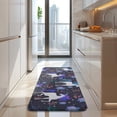 thumbnail image 4 of Dark Blue Unicorn Floral Pattern Kitchen Rug Mat,Kitchen Runner Rugs Non Skid Washable,Decorative Kitchen Floor Mats for Kitchen,Sink,Laundry,17"x47.2", 4 of 7