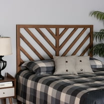 Baxton Studio Belisma Modern and Contemporary Ash Walnut Finished Wood Queen Size Headboard