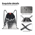 thumbnail image 3 of Kdxio Abstract Red Sun Design Print Drawstring Backpack Bag,Waterproof Draw String Back Sack, Gym Drawstring Bags Swim Bag For Unisex, 3 of 5