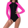 thumbnail image 6 of Pincandy Womens UV 50+ Sun Protection Long Sleeve Zip One Piece Surf Swimsuit 4 Way Stretch Quick Dry for Surfing Swimming Snorkeling Beach Water Sports, 6 of 7