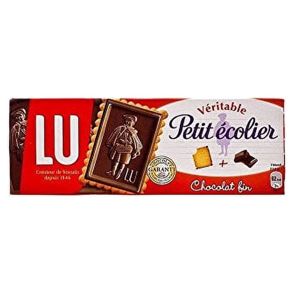 Lu Le Véritable Petit Ecolier Dark Chocolate Biscuits (120g) - Pack of 6