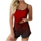 thumbnail image 1 of Sexy Pijama Conjunto para las Mujeres Gradiente Eslinga sin Mangas Tanque Empalme Pantalones Cortos Casual Pijamas Conjunto, Poliéster, 1 of 5