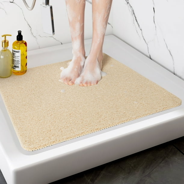 SIXHOME Shower Mats for Bathtub PVC Loofah Bath Mat Non Slip Quick