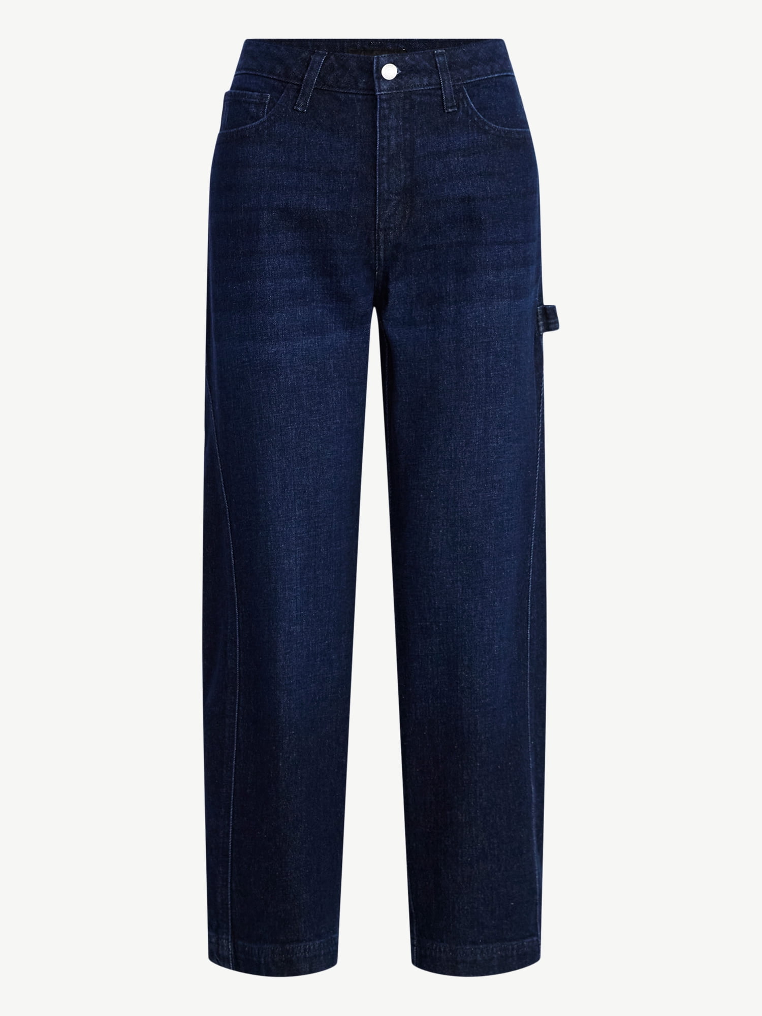 Free Assembly Women's Midrise Cropped Barrel Jeans, 27.5" Inseam, Sizes 0-20
