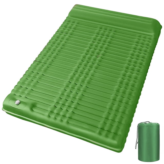 Hinchable Colchoneta de dormir doble inflable de 4 pulgadas de grosor con almohada y bomba incorpora Abanopi Hinchable