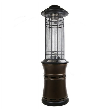 36000 BTU STAINLESS STEEL OUTDOOR PROPANE PATIO HEATER (LP)70''TALL HERITAGE BRONZE FINISH WITH WHEELS