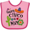 thumbnail image 3 of Inktastic Happy Cinco de Mayo- Sombrero, Cactus, Flowers Boys or Girls Baby Bib, 3 of 4