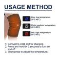 thumbnail image 2 of Knee Heating Pad, Far Infrared Heating Knee Pads, USB Heating Knee Brace Support, Heated Knee Wrap Thermal Therapy Relief Pain of Knee Stiff, Arthriti, 2 of 5