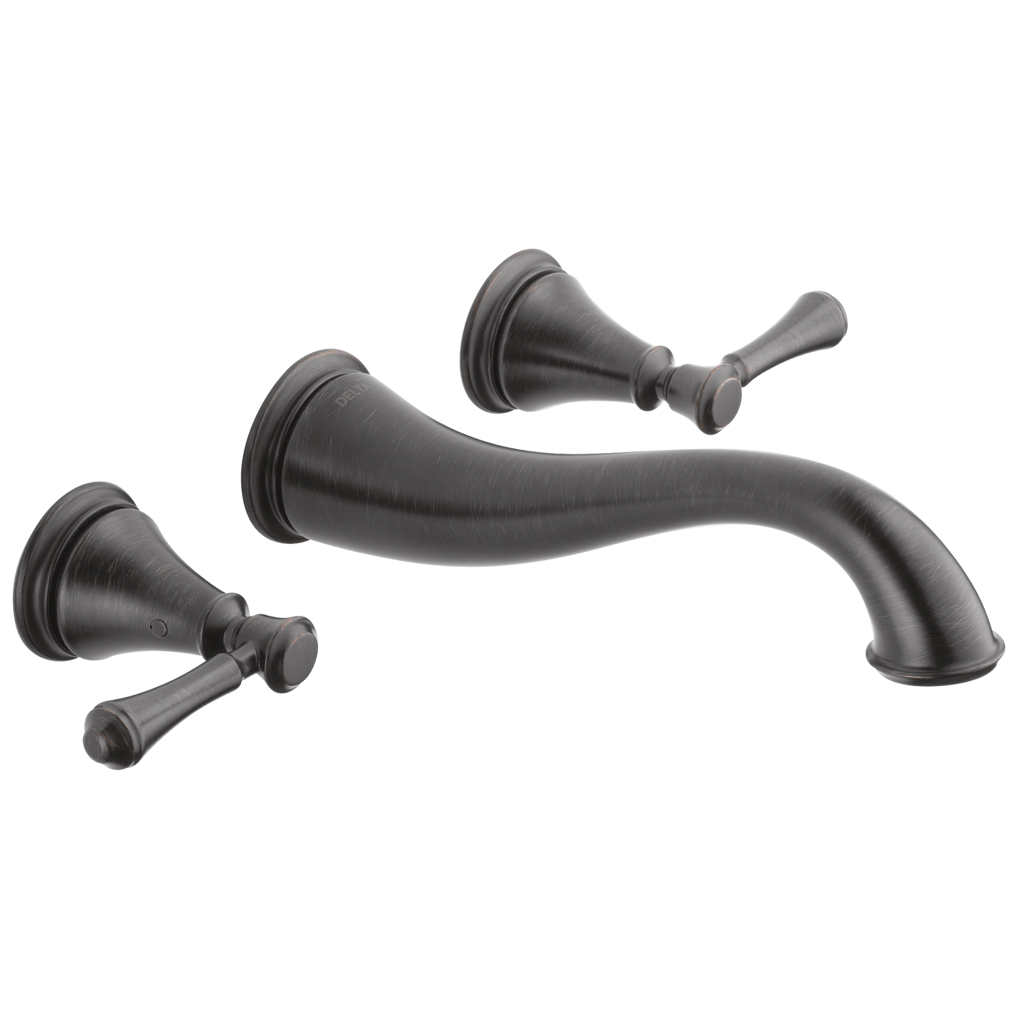 Delta Cassidy Two Handle WallMount Bathroom Faucet Trim in