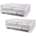 thumbnail image 1 of CertBuy Lot de 4 Boîtes de Rangement en Plastique Transparent avec Couvercle à Rabat, 1 of 7