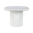 thumbnail image 5 of Elika White Faux Plaster Oval Dining Table, 5 of 7
