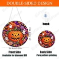 thumbnail image 4 of Fall Diamond Art, Autumn Harvest Pumpkin Art Hanging Ornament Kit (A*1) | DIY Fall Pumpkin Craft with Sunflowers, Acrylic Diamond Painting Window Hanging Decor for Window Home Garden Wall （Pumpkin）, 4 of 7