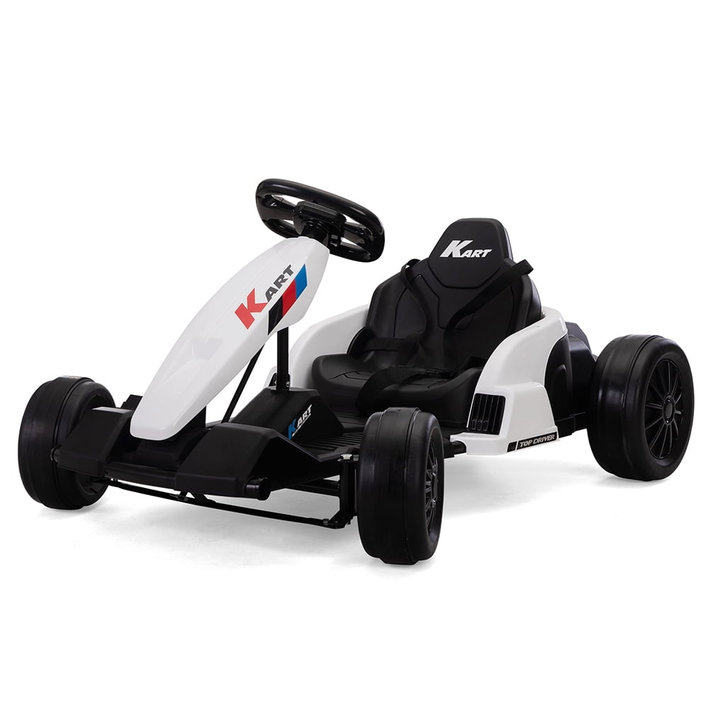 Kadyn Kart Ride On, Outdoor Ride-on Toy for Kids Aged 4-16, Kids Racing Car with MP3, Black and White Kadyn Kart Ride On, Outdoor Ride-on Toy for Kids Aged 4-16, Kids Racing Car with MP3, Black and White