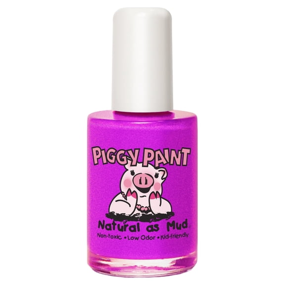 Piggy Paint 100% Non-toxic Girls Nail Polish - Safe, Chemical Free Low Odor for Kids, Groovy Grape