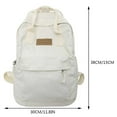thumbnail image 4 of Casual Hommes Femmes Sac à Dos Coton Toile École Sac à Dos Mode (Blanc), 4 of 10