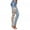 White, variant on Button Fly Jeans for Women Lace Cutout Jeans Embroidered Jean Low Rise Jeans with Pockets Elastic Skinny Jean Denim Pant