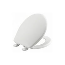 BEMIS 730SL 000 Toilet Seat, With Cover, Plastic, Round, White