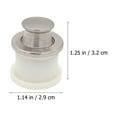 thumbnail image 2 of IFANLANDOR 2Pcs White Round Cabinet Knobs Pull Handles For Office And Dormitory, 2 of 8