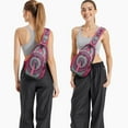 thumbnail image 4 of Abstract Mandala Sling Backpack with Sacred Symbolic Design, Lightweight Durable Crossbody Daypack, Adjustable Strap, Multiple Compartments for Meditation and Outdoor Activities, 4 of 6