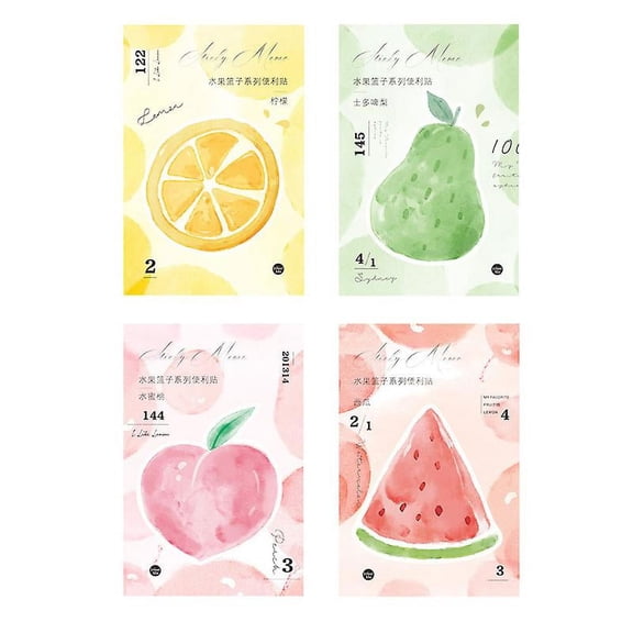 4pcs Adhesive Memo Stickers
