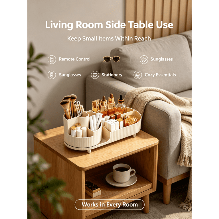 Govvep Rotating Makeup Organizer, 360° Spinning photo 2